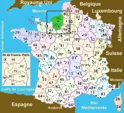 haute normandie carte de france