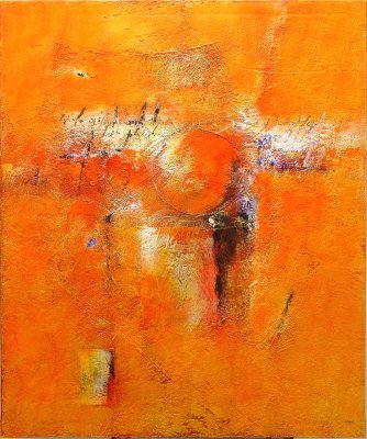 Gilbert GIGLI, artiste peintre, galerie d'art, Kallst 21, titre de l'oeuvre, Sans Titre, Srie Orange