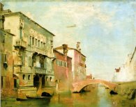 Eugne Fromentin (1820-1876), Rio della Misericordia, vers la Place des Maures. panneau 32x40,5cm